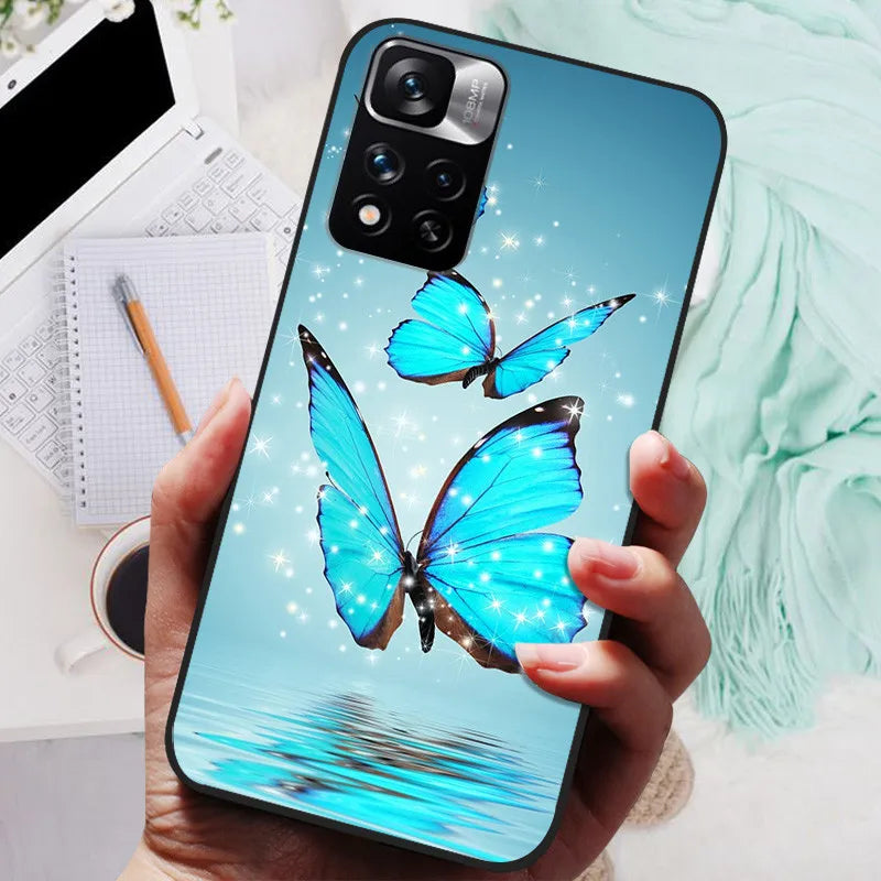 Funda de silicona para Xiaomi Redmi Note 11 Pro Plus 5G – Diseño de león, lobo y animales