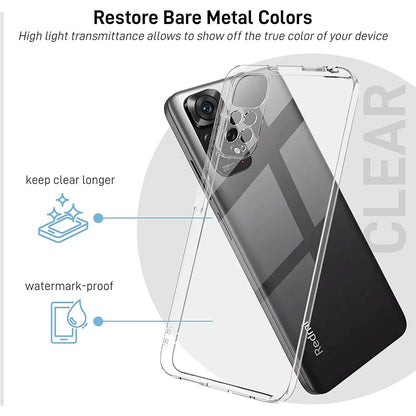 Funda transparente ultrafina de silicona para Xiaomi Redmi Note 11, 11S, 11T Pro, 11 Pro+ – protección completa
