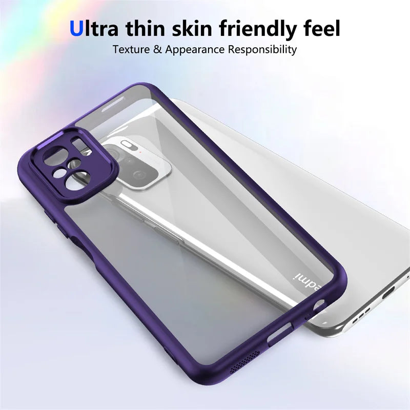 Funda transparente mate antigolpes para Xiaomi Poco M5s – Protección de cámara y pantalla
