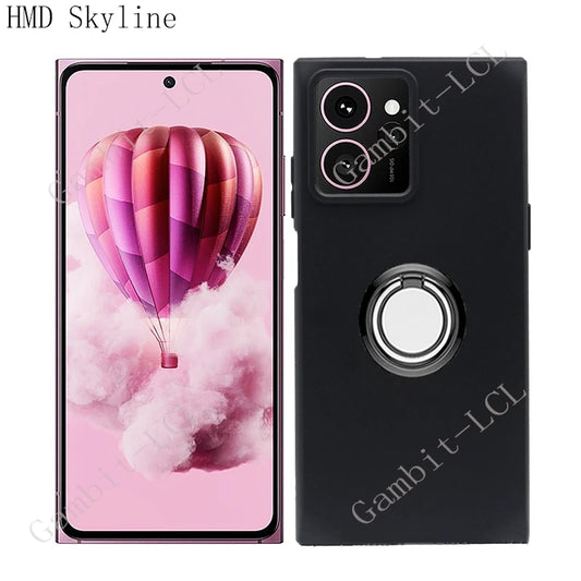 Funda HMD Skyline 6.55" 2024 TA-1600 con anillo soporte – TPU Silicona suave antigolpes