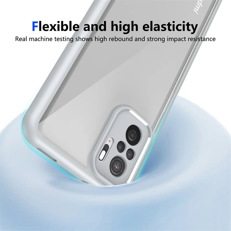 Funda transparente mate antigolpes para Xiaomi Poco M5s – Protección de cámara y pantalla