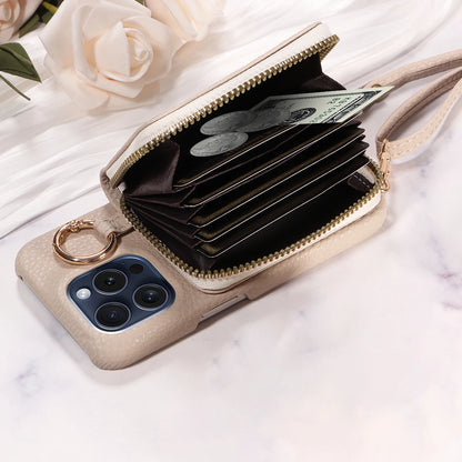 Funda cartera de piel PU con correa para iPhone 16 Pro Max, 16e, 15, 14, 13, 12, 11, XS, XR, 7, 8 – con ranuras para tarjetas