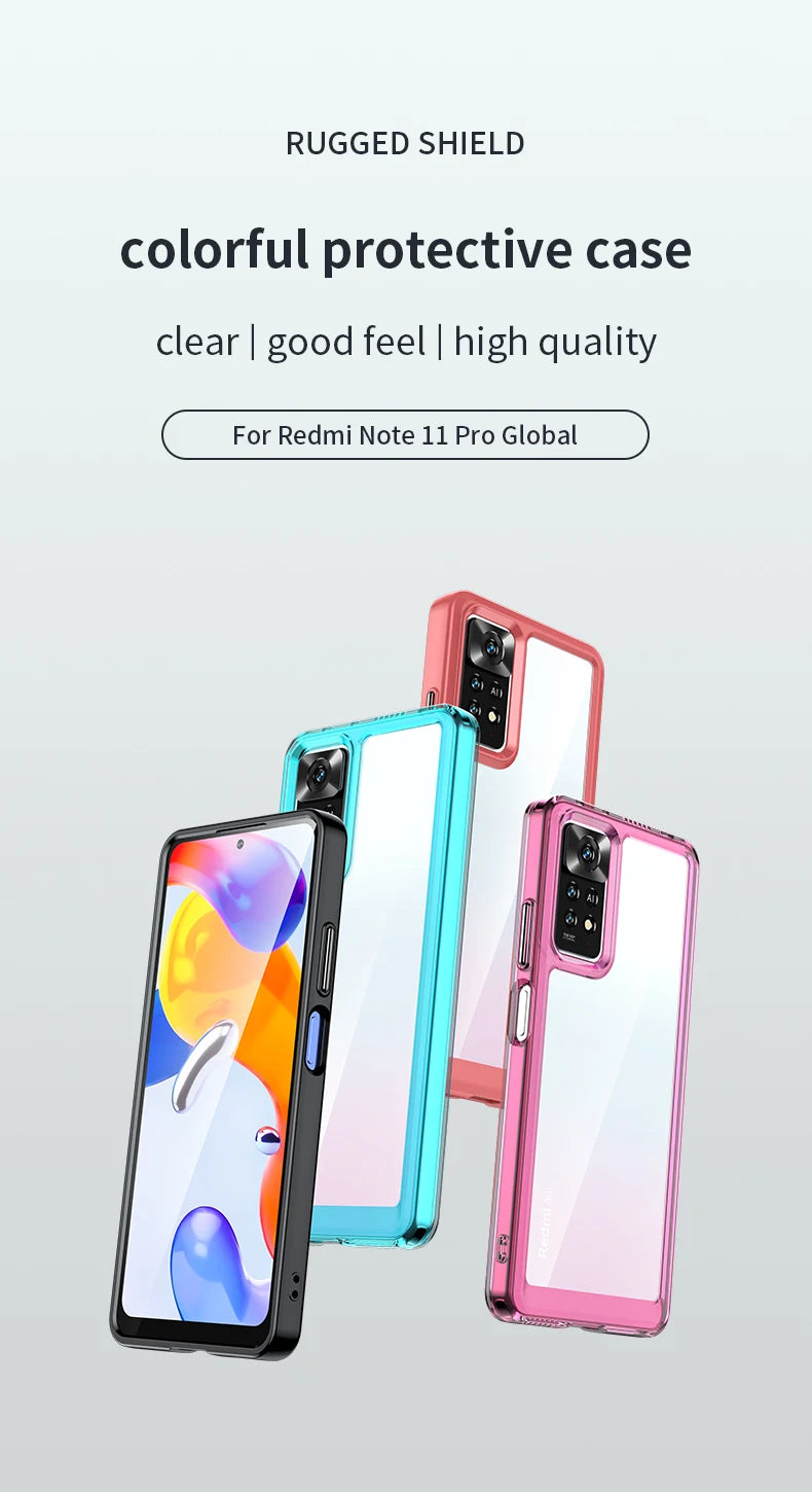 Funda de Silicona Transparente Luxury para Redmi Note 11 Pro | TPU Antigolpes