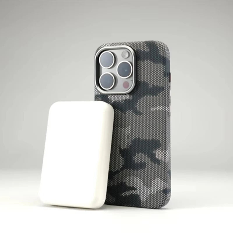 Funda MagSafe Camuflaje Graffiti para iPhone 16, 15, 14, 13 Pro Max – Carcasa dura antigolpes