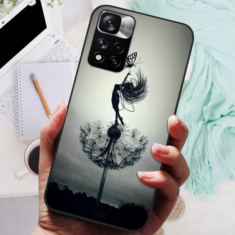 Funda de silicona para Xiaomi Redmi Note 11 Pro Plus 5G – Diseño de león, lobo y animales