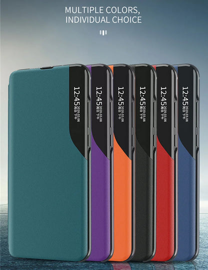 Funda Smart Flip View con Ventana para Honor 20S – Carcasa de Cuero Magnética con Función Inteligente