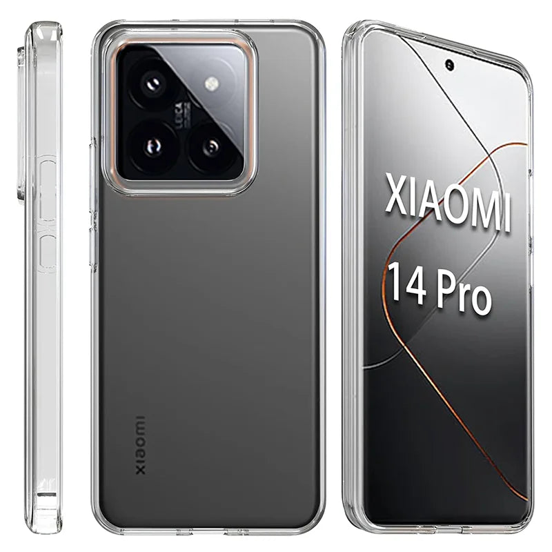 Funda ultrafina transparente para Xiaomi Mi 13, 13T y 14 Pro – Silicona suave