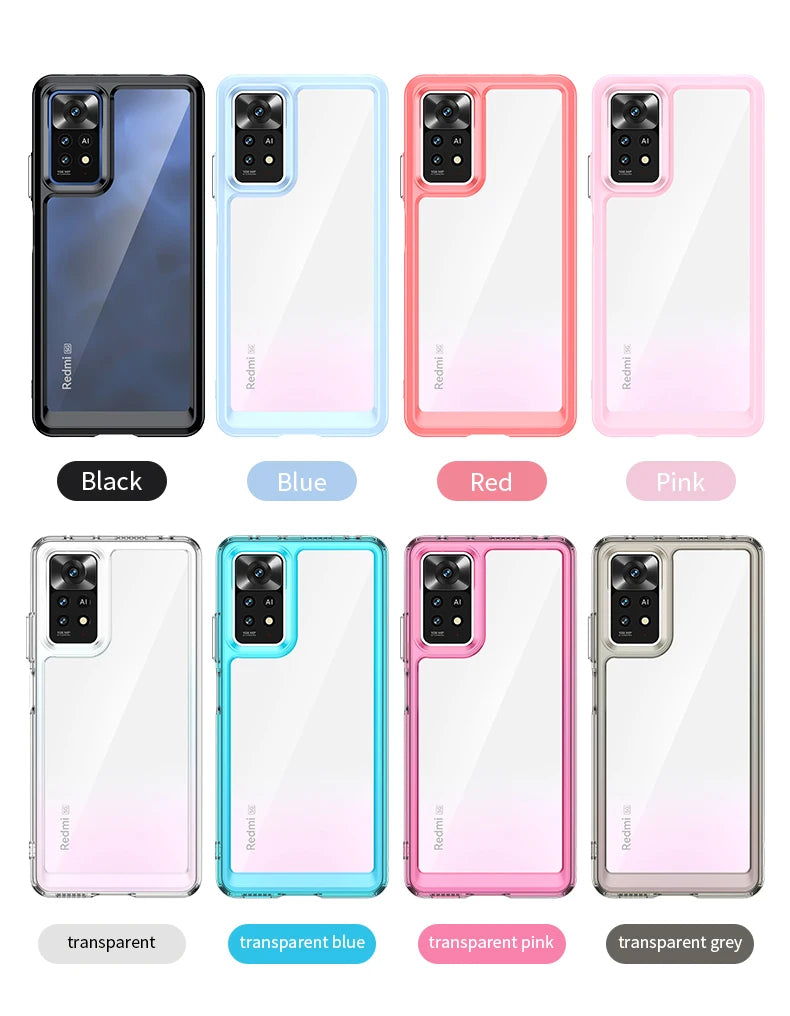 Funda Xiaomi Redmi Note 11 Pro – Carcasa silicona transparente antigolpes TPU