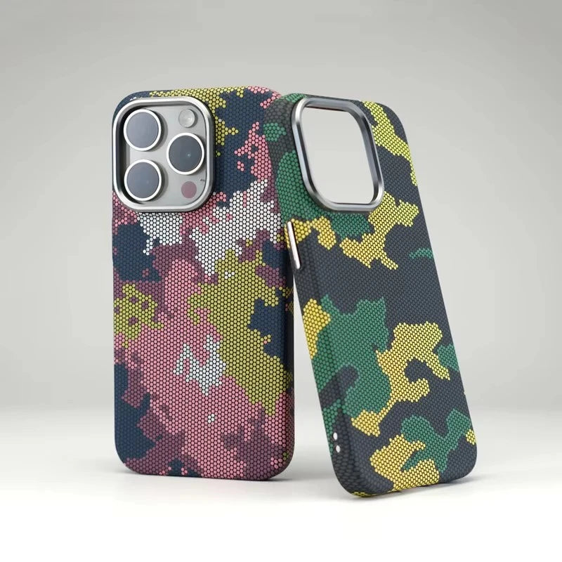 Funda MagSafe Camuflaje Graffiti para iPhone 16, 15, 14, 13 Pro Max – Carcasa dura antigolpes