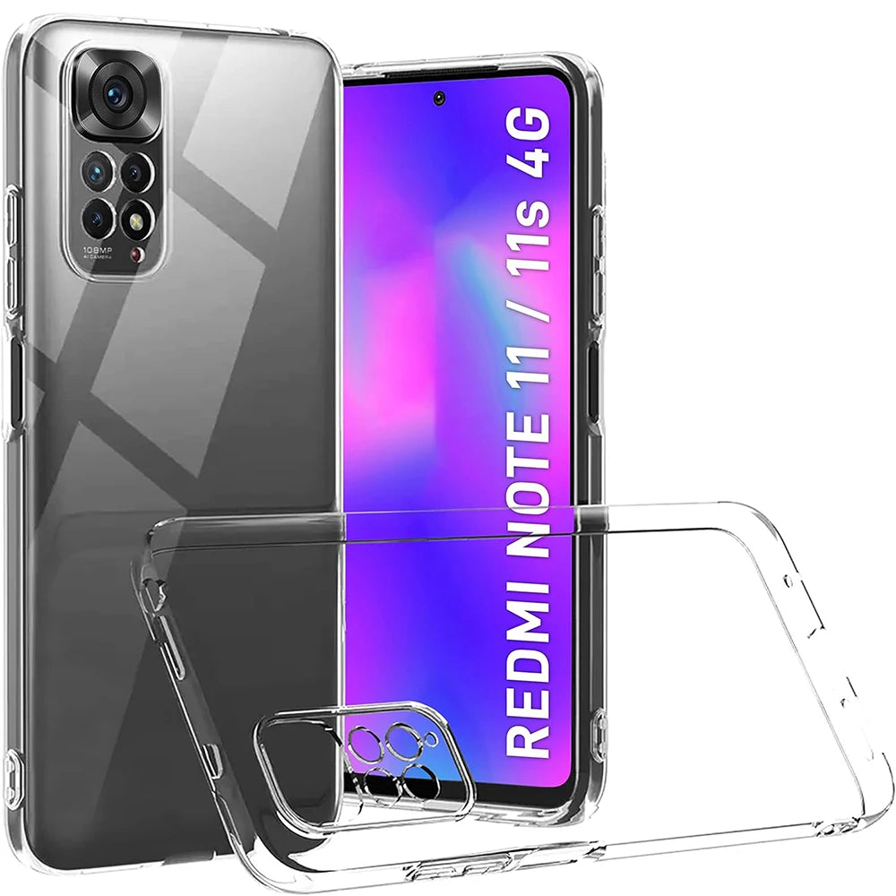 Funda transparente ultrafina de silicona para Xiaomi Redmi Note 11, 11S, 11T Pro, 11 Pro+ – protección completa