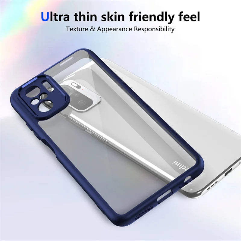 Funda transparente mate antigolpes para Xiaomi Poco M5s – Protección de cámara y pantalla