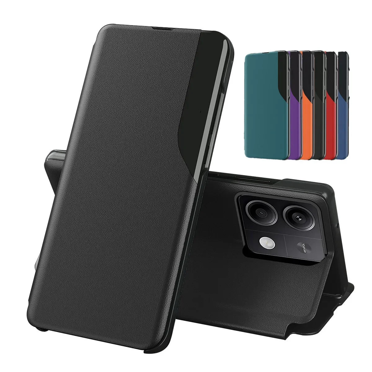 Funda Flip de Cuero Tipo Libro para Poco X7 / F6 / X6 / M6 Pro 5G / C65 4G / F5 – Carcasa con Soporte