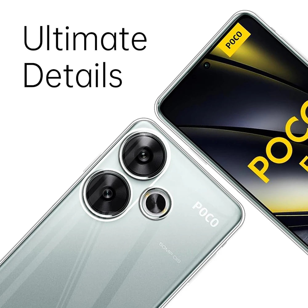 Funda transparente de silicona ultrafina para Xiaomi Poco F6 F5 F4 F3 X6 X5 X4 X3 M6 M5 M4 Pro GT 4G 5G