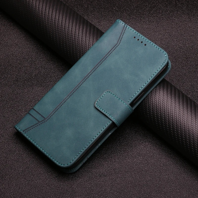 Funda Poco X7 / X7 Pro – Flip Case de Cuero con Tarjetero y Cierre Magnético