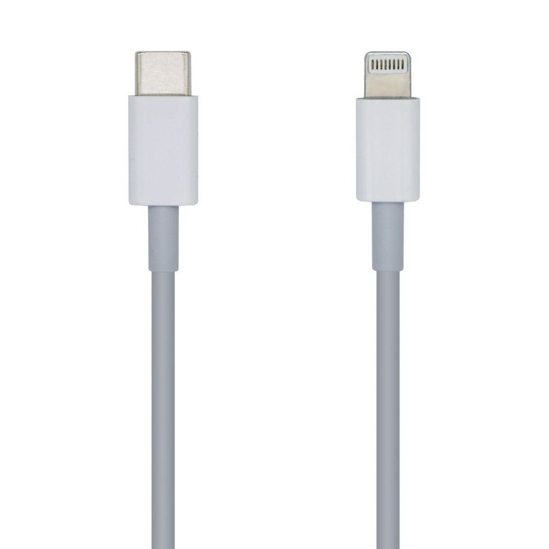 Cable USB 2.0 Tipo-C Lightning Aisens A102-0441/ Lightning Macho - USB Tipo-C Macho/ 480Mbps/ 20cm/ Blanco