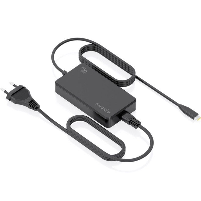 Cargador Sobremesa GaN Aisens ASCH-1PD45D067-BK/ 1xUSB Tipo-C/ 45W