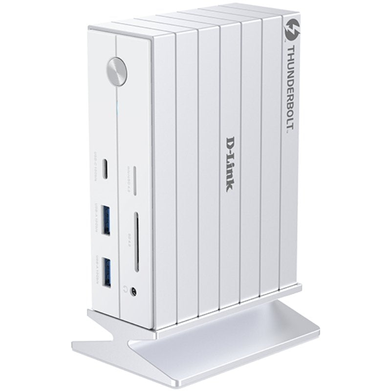 Docking Thunderbolt 4 D-Link DUF-E01/E/ 5xUSB/ 2xUSB Tipo-C/ 2xThunderblot/ 1xDisplayPort/ 1xHDMI 4K/ 1xRJ45/ 1xJack 3.5/ 1xLector de Tarjetas/ Blanco