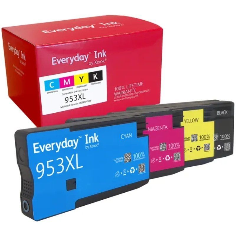 Cartucho de Tinta compatible Xerox 006R04988 compatible con HP 953XL MultiPack/ 1600 páginas/ Negro/ Cian/ Magenta/ Amarillo