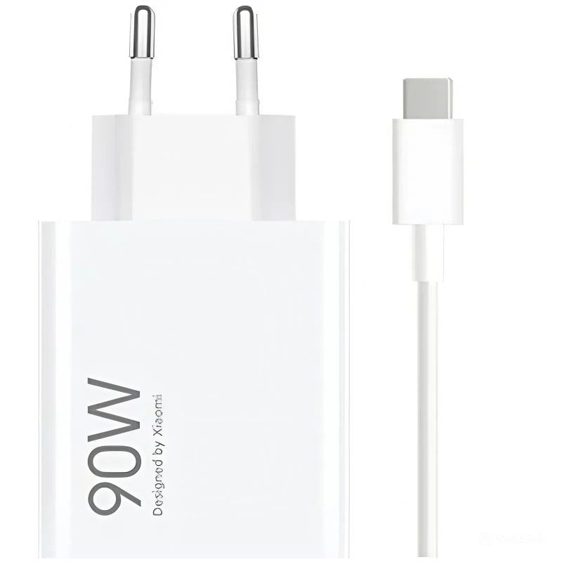 Cargador de Pared GaN Xiaomi 90W HyperCharge Combo (Type-A)/ 1xUSB + Cable USB Tipo-C/ 90W